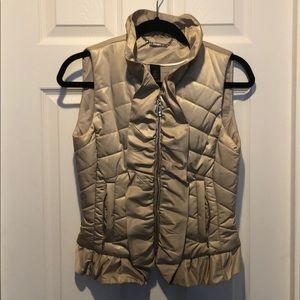 Gold puffer vest
